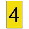 HellermannTyton Ovalgrip Slide-On Cable Marker Black Pre-Printed "4" for 1.8 to 6.3 mm Cable Yellow PVC 901-10647 906-4769-YE