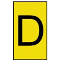 HellermannTyton Ovalgrip Slide-On Cable Marker, Pre-Printed Legend "D", Yellow Marker Colour, Fits 1.7 901-10657 906-4832-YE