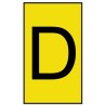 HellermannTyton Ovalgrip Slide-On Cable Marker, Pre-Printed Legend "D", Yellow Marker Colour, Fits 1.7 901-10657 906-4832-YE