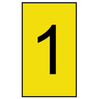 HellermannTyton Ovalgrip Slide-On Cable Marker Black Pre-printed "1" for 1.7-3.6 mm Cable Diameter 901-10696 906-4961-YE