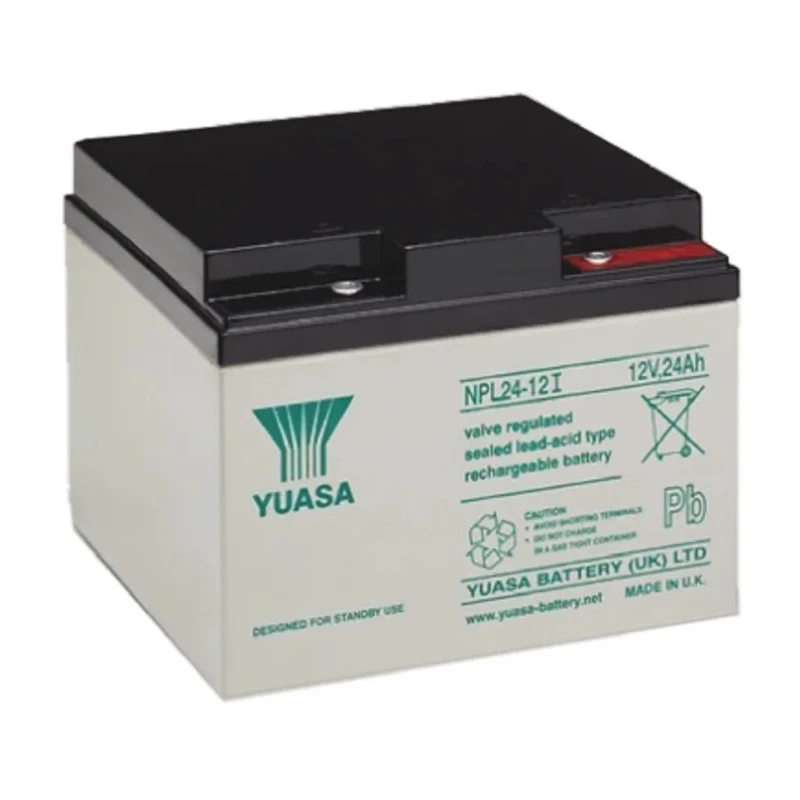 Yuasa 12 V Sealed Lead Acid Battery, 24 Ah, M5 Insert Terminal, 175mm x 125mm NPL24-12