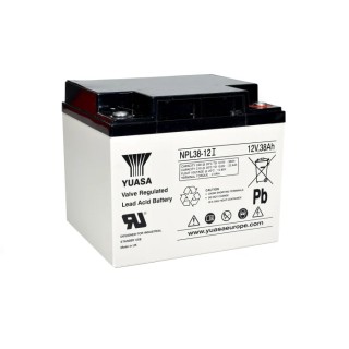 Yuasa 12 V Sealed Lead Acid Battery 38 Ah AGM Valve Regulated Rechargeable NPL38-12