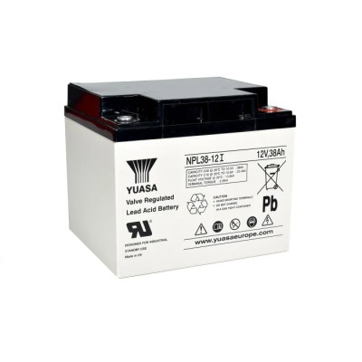 Yuasa 12 V Sealed Lead Acid Battery 38 Ah AGM Valve Regulated Rechargeable NPL38-12
