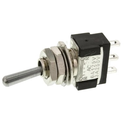 KNITTER-SWITCH Toggle Switch Panel Mount SPDT On-On 30V DC 250V AC Solder Terminal MTA 106 D