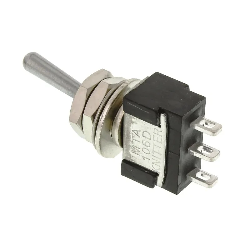 KNITTER-SWITCH Toggle Switch Panel Mount SPDT On-On 30V DC 250V AC Solder Terminal MTA 106 D