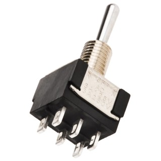 KNITTER-SWITCH Panel Mount Toggle Switch DPDT On-Off-On 4A 30 V dc 250 V ac Copper Actuator MTA 206 S