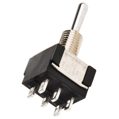 KNITTER-SWITCH Panel Mount Toggle Switch DPDT On-Off-On 4A 30 V dc 250 V ac Copper Actuator MTA 206 S