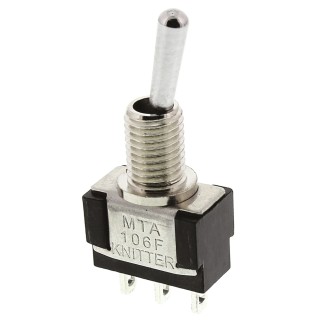 KNITTER-SWITCH Panel Mount Toggle Switch SPDT On-On 4A 30V DC 250V AC MTA 106 F
