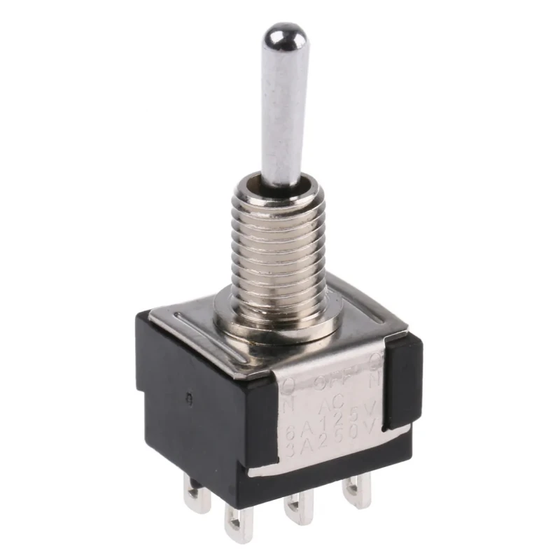 KNITTER-SWITCH Toggle Switch Panel Mount On-Off-On DPDT Solder Terminal 30 V dc 250 V ac MTA 206 T