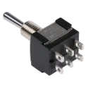 KNITTER-SWITCH Toggle Switch Panel Mount On-Off-On DPDT Solder Terminal 30 V dc 250 V ac MTA 206 T