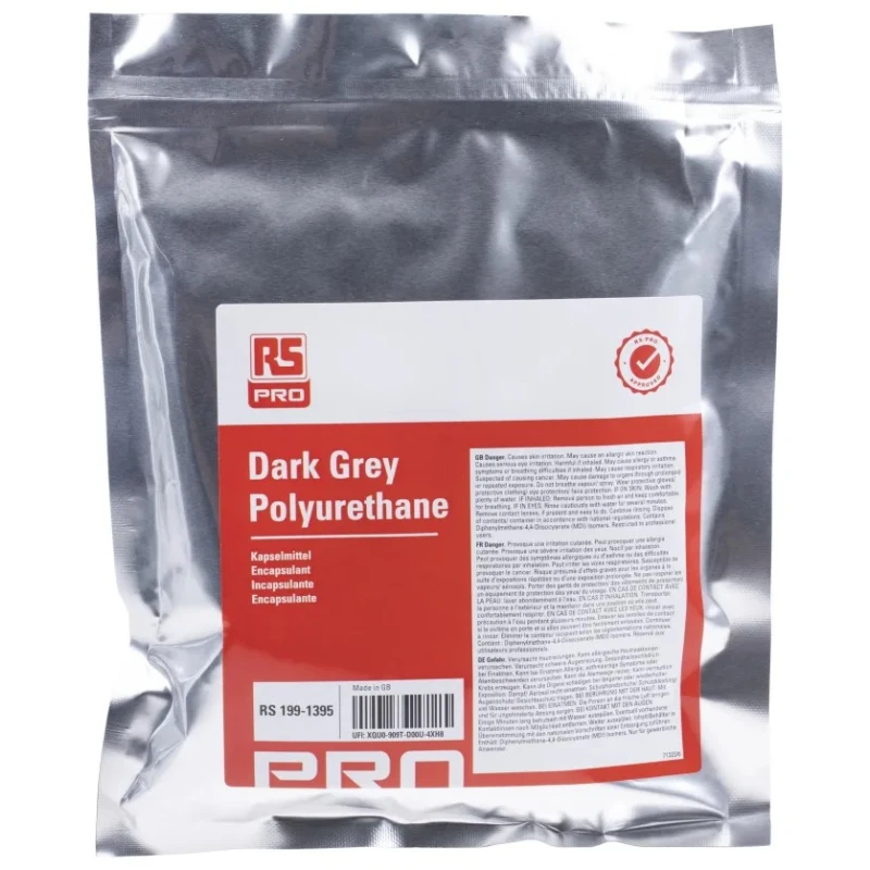 RS PRO Grey Potting Compound Polyurethane 500 g Twin-Pack Semi-Rigid Flame Retardant Resin 199-1395
