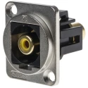 RS PRO Yellow Straight Panel RCA Socket Nickel Plated 907-5674