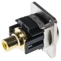 RS PRO Yellow Straight Panel RCA Socket Nickel Plated 907-5674