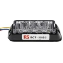 RS PRO Amber Flashing Warning Light 24V DC, LED Bulb, Surface Mount, IP67 907-5955