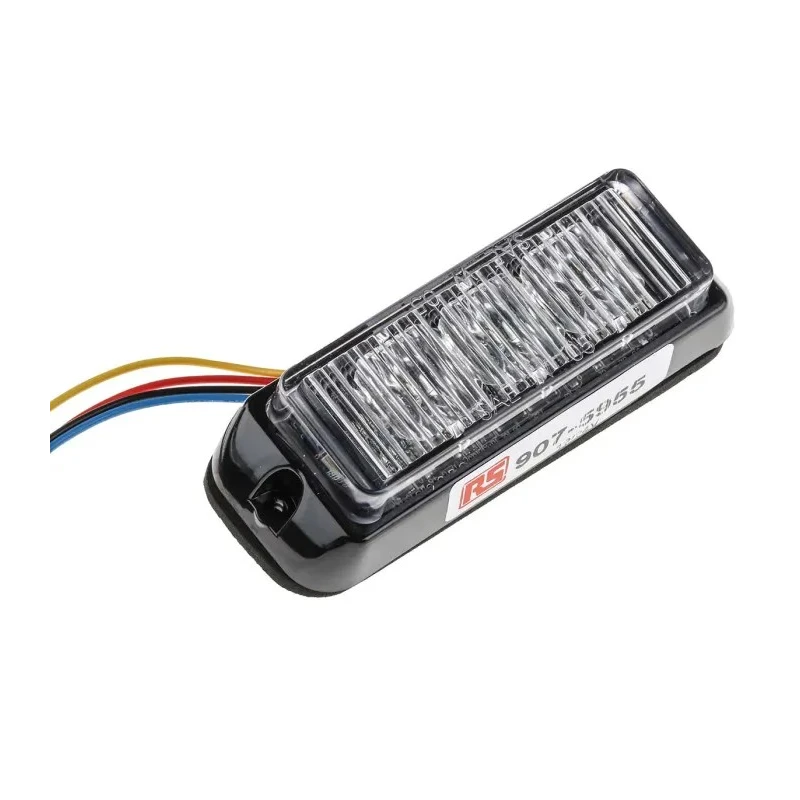 RS PRO Amber Flashing Warning Light 24V DC, LED Bulb, Surface Mount, IP67 907-5955