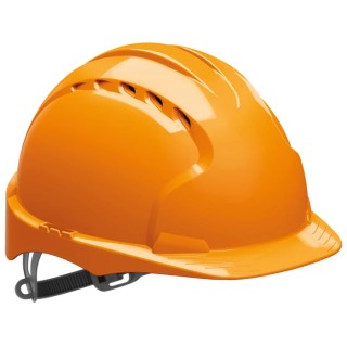 JSP EVO3 Orange Ventilated Adjustable Safety Helmet High Performance Polyethylene Shell 
