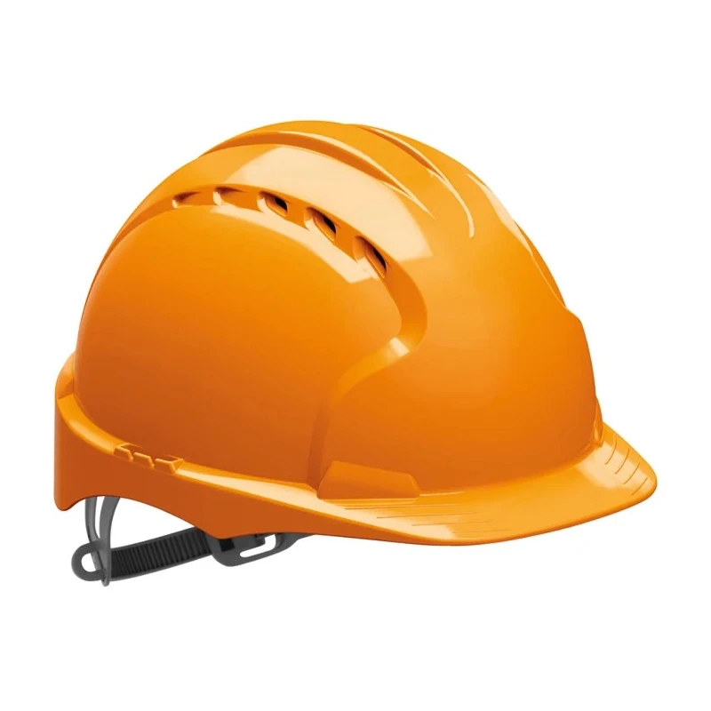 JSP EVO3 Orange Ventilated Adjustable Safety Helmet High Performance Polyethylene Shell 