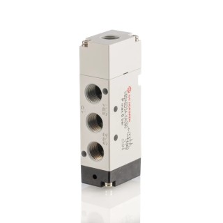 RS PRO Pneumatic Distributor Pilot/Spring Actuation G 1/8 Port Size, 5 Ports, 8 bar Pressure, Die Cast Aluminium 907-6403
