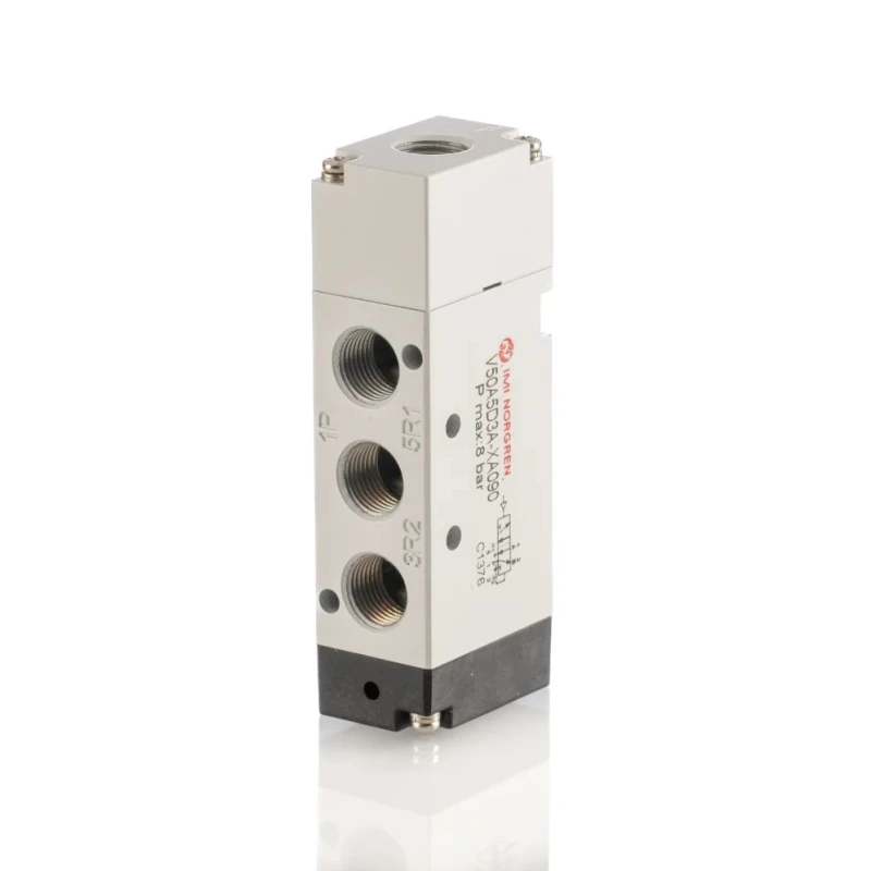 RS PRO Pneumatic Distributor Pilot/Spring Actuation G 1/8 Port Size, 5 Ports, 8 bar Pressure, Die Cast Aluminium 907-6403