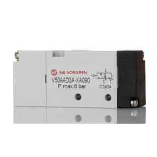 RS PRO Pneumatic Solenoid Valve 3-Port 3/2 Function Pilot/Spring Actuation Thread G 1/8 8 Bar Maximum Pressure Model 907-6400