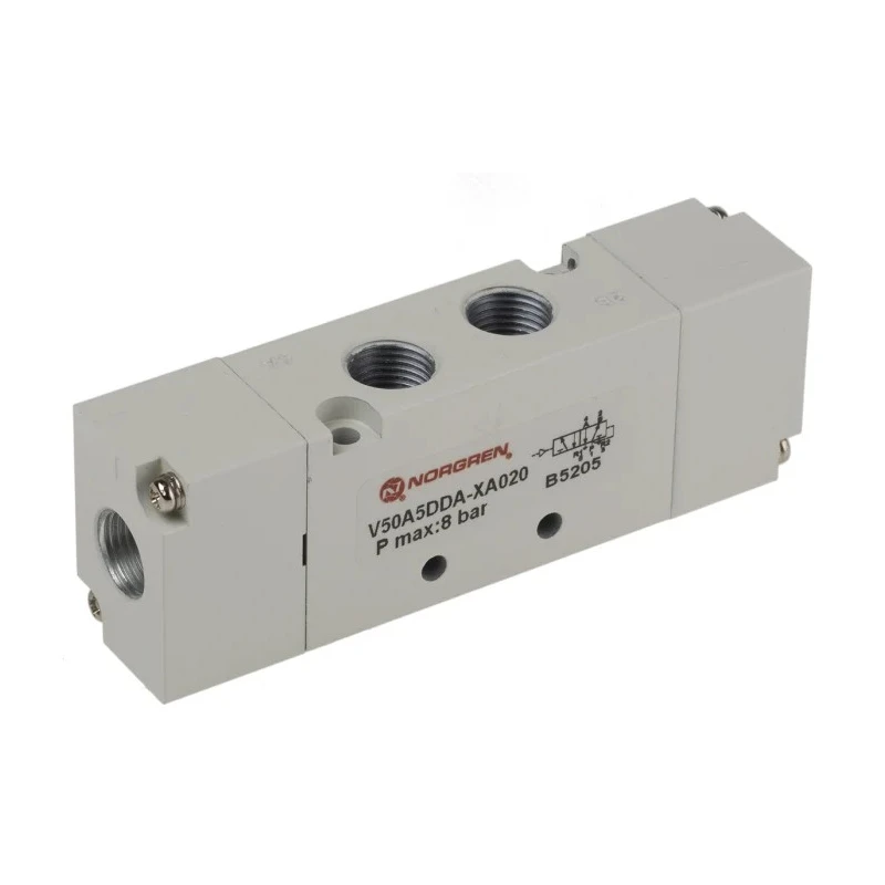 RS PRO Pneumatic Solenoid Valve G 1/8, 5 Port, 5/2 Valve Function, Die Cast Aluminium Body, 8 bar Max Pressure 907-6407