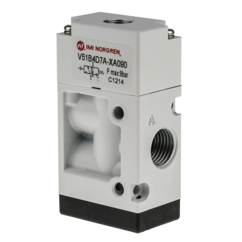 RS PRO Pneumatic Solenoid Valve 3 Port, Pilot/Spring Actuation, Die Cast Aluminium Body, G 1/4 Thread, 8 Bar 907-6416
