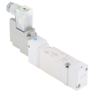 SMC Pneumatic Solenoid Valve 5/2 Solenoid Rc Threaded Port 3/8 in 24V dc Aluminium Body SY7000 