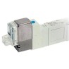 SMC Pneumatic Solenoid Valve 5/2 Solenoid Rc Threaded Port 3/8 in Aluminium Body 24V DC SY7000 Series