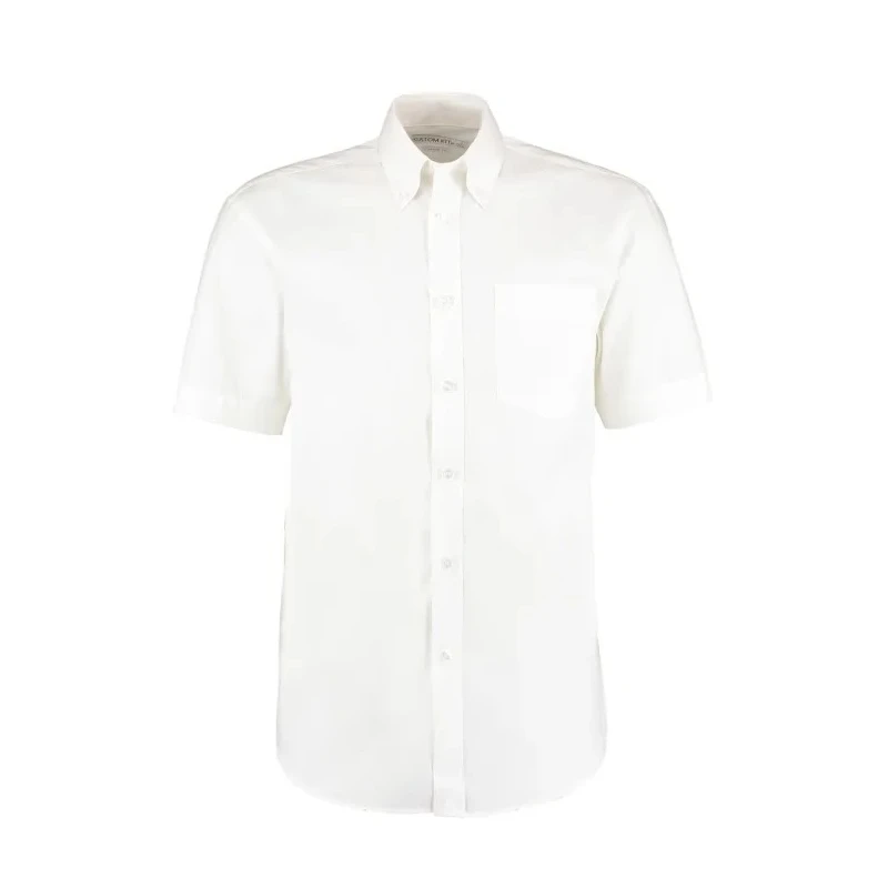 Kustom Kit White Polyester, Cotton Long Sleeve Work Shirt 117 cm KK109