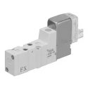 SMC Pneumatic Solenoid Valve 5/2 Solenoid Metric 5 Ports Base Mount Die Cast Zinc Body 24V dc SYJ3000