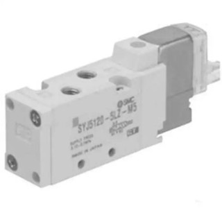 SMC Pneumatic Solenoid Valve 3/2 NC Solenoid/Spring Rc Threaded Port 24V dc 0.55W Aluminium Body SYJ5000 