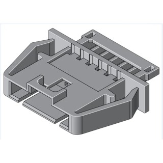Molex SL Male Connector Housing 2.54 mm Pitch 6 Way 1 Row Straight 70107-5040