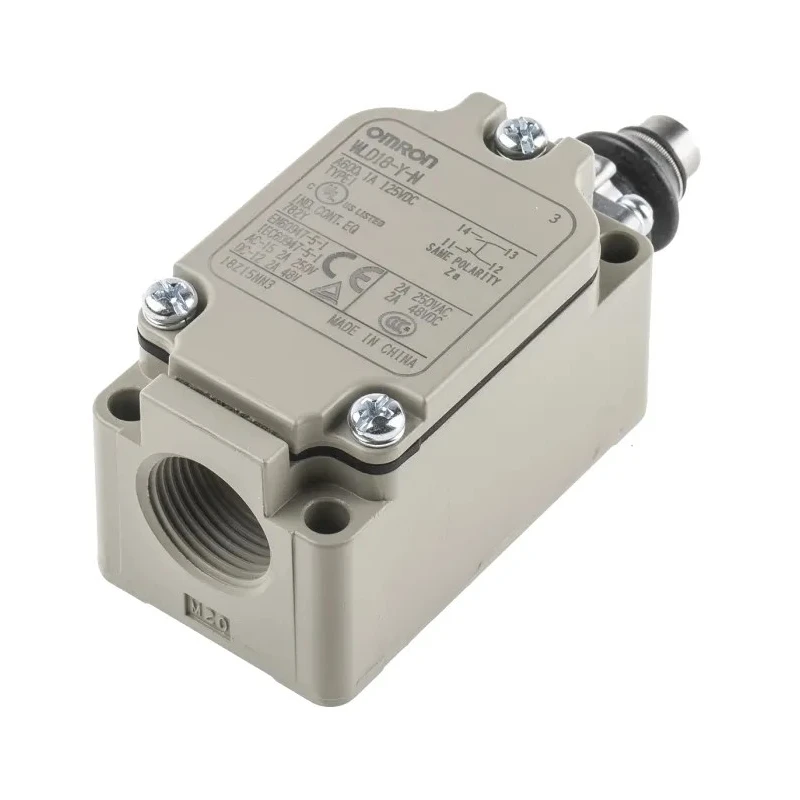 Omron WL Series Plunger Limit Switch, SPST Contact, Aluminium Housing, IP67 Rated, 500V AC, 10A Current, Model 
