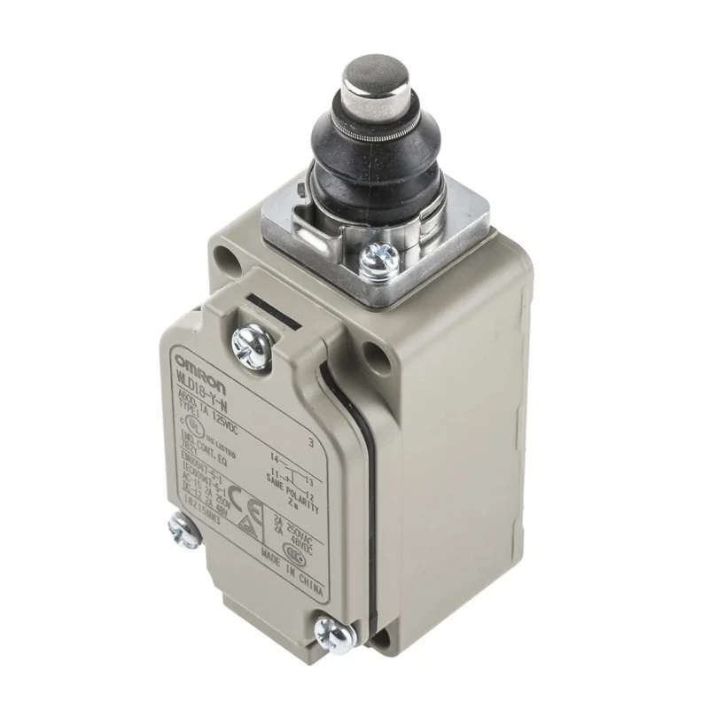 Omron WL Series Plunger Limit Switch, SPST Contact, Aluminium Housing, IP67 Rated, 500V AC, 10A Current, Model 