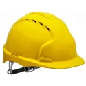 JSP EVO3 Yellow Ventilated Adjustable Industrial Safety Helmet, High Performance Polyethylene, EN 397 