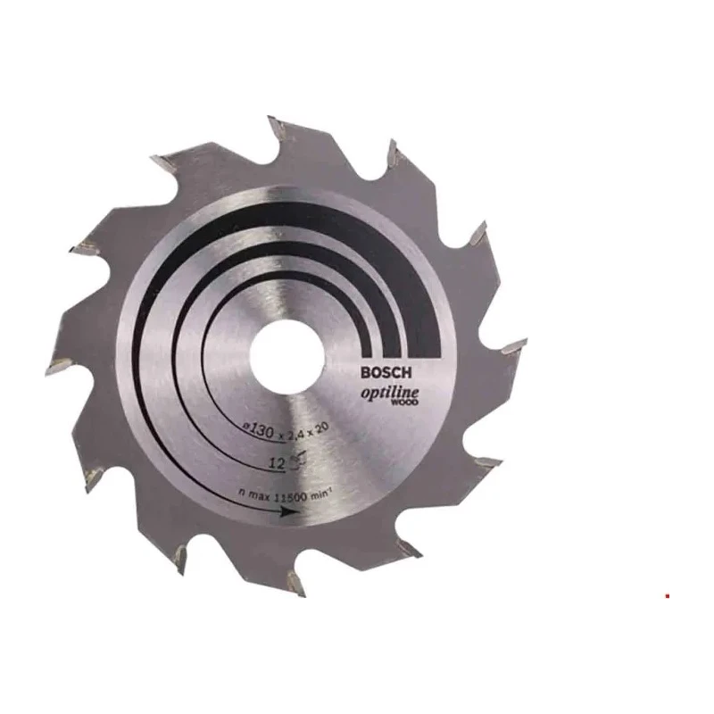 Bosch Circular Saw Blade 190 mm Diameter 24 Teeth Per Inch Coarse Cut Wood Steel Blade 2608640615
