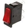 Marquardt Illuminated SPST On-Off Rocker Switch Panel 1830.0102, Red Actuator, Polyamide Housing, 10A, 250V AC 28V DC