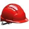 JSP Industrial Safety Helmet Red Ventilated Adjustable High Performance Polyethylene EVO3
