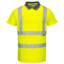 Portwest Hi Vis Polo Shirt Short Sleeve Yellow Unisex Size L EN ISO 20471 Certified S477YL
