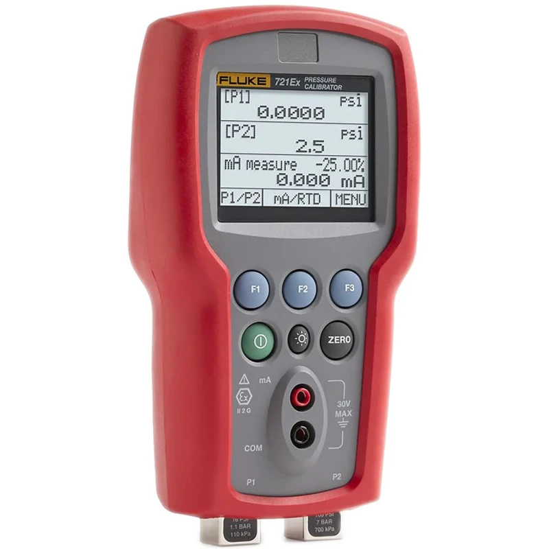 Fluke Intrinsically Safe Dual Range Precision Pressure Calibrator 721EX -0.83 bar to 6.9 bar, Differential Fluke-721EX-1615