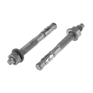 RS PRO Carbon Steel Galvanised Through Anchor Bolt M12 Thread Size 12 mm Drill Diameter 115 mm Length 908-6716