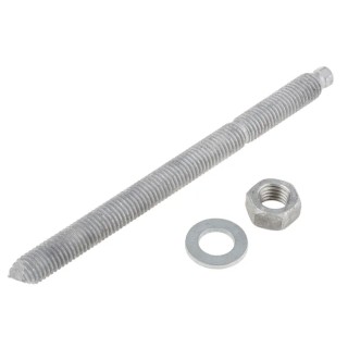 RS PRO Carbon Steel Galvanised Chemical Anchor Bolt M12 x 160 mm Hot Dip Galvanised Finish 908-6801