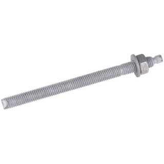 RS PRO Carbon Steel Galvanised Chemical Anchor Bolt M24 x 300 mm Hot Dip Galvanised Finish 908-6817
