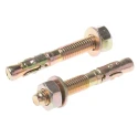 RS PRO Carbon Steel Zinc Plated Through Anchor Bolt Thread Size M10 Length 75mm Drill Diameter 10 mm 908-6965