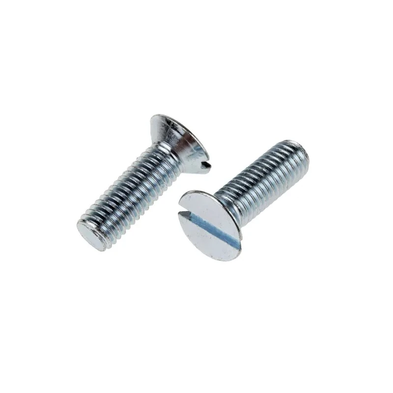 RS PRO Slot Countersunk Steel Machine Screw M3.5 Thread 12 mm Length Passivated Zinc Plated 908-7380