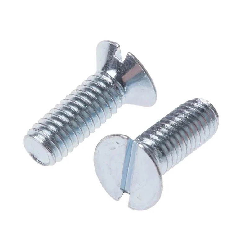RS PRO Slot Countersunk Steel Machine Screw M3.5 Thread 10 mm Length DIN 963 908-7387