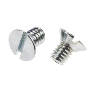 RS PRO Slot Countersunk Steel Machine Screw 6 mm M4 908-7390