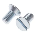 RS PRO Slot Countersunk Steel Machine Screw 8 mm M4 908-7400
