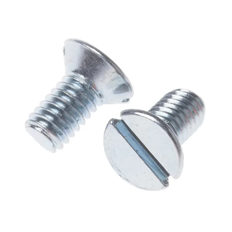 RS PRO Slot Countersunk Steel Machine Screw 8 mm M4 908-7400