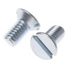 RS PRO Slot Countersunk Steel Machine Screw 8 mm M4 908-7400